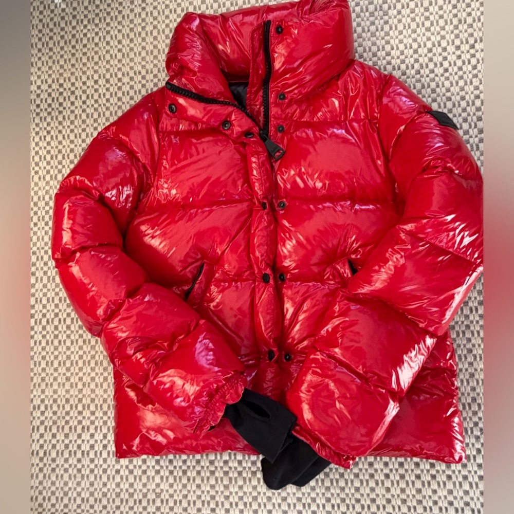 Like New SAM New York Red Shiny Puffer-Medium